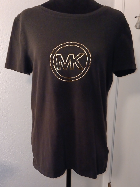 Michael Kors Other - Michael Kors Black Tee with Gold Studded MK Emblem